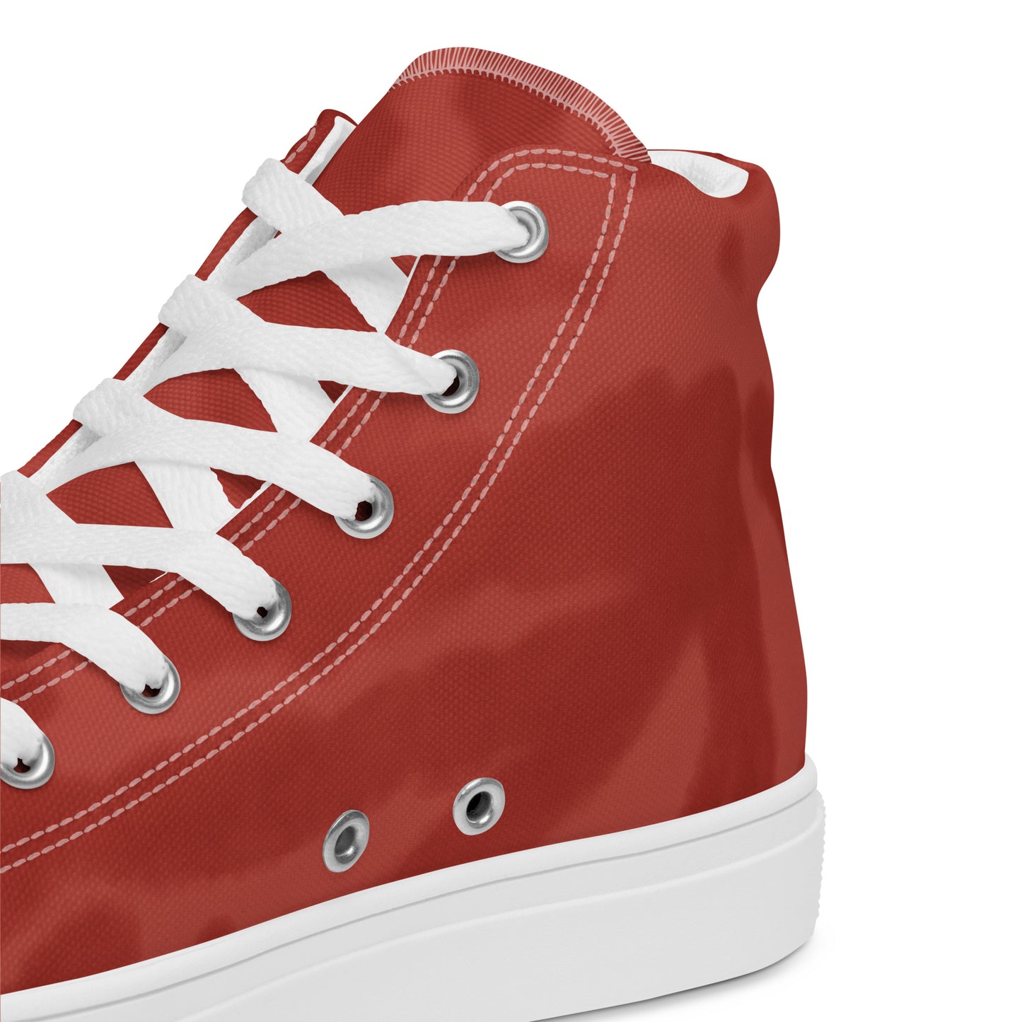 Men’s high top canvas shoes - Hillport Shoes Red Pattern