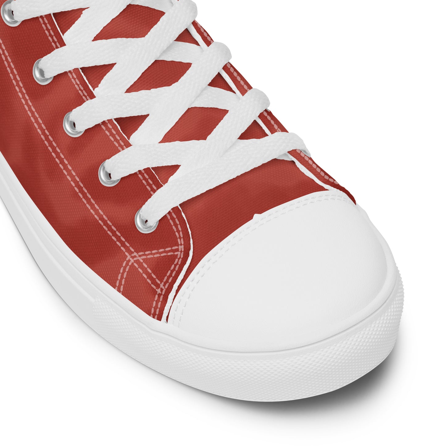 Men’s high top canvas shoes - Hillport Shoes Red Pattern